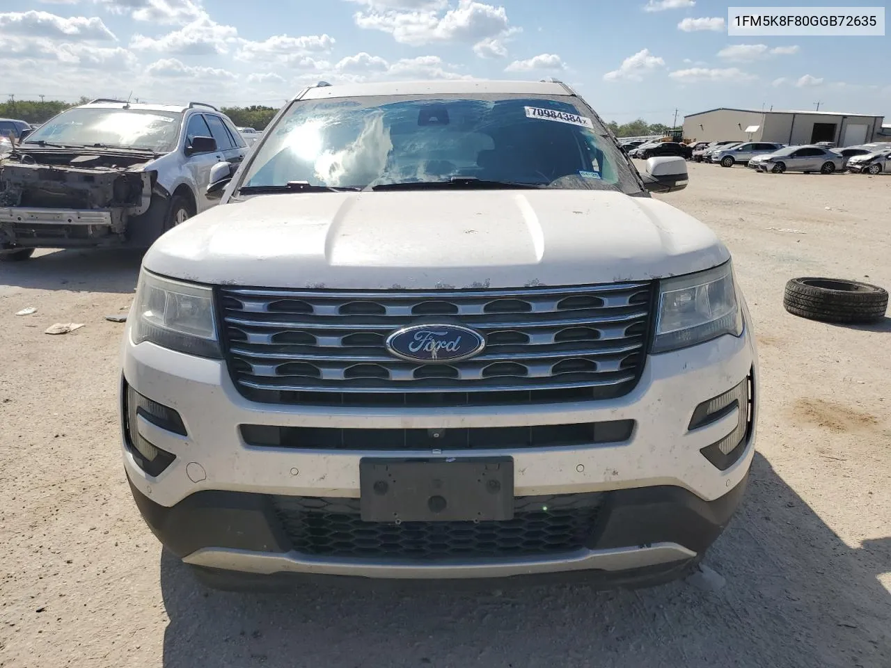 2016 Ford Explorer Limited VIN: 1FM5K8F80GGB72635 Lot: 70984384