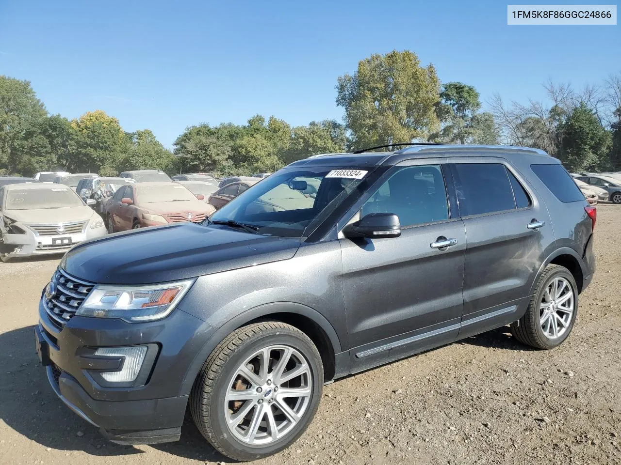 2016 Ford Explorer Limited VIN: 1FM5K8F86GGC24866 Lot: 71033324