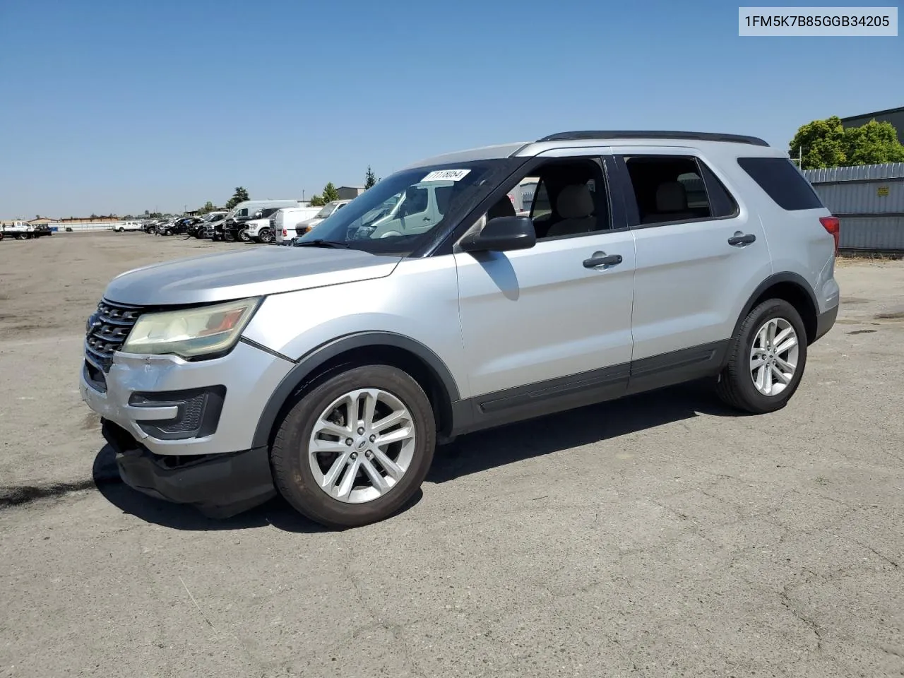 1FM5K7B85GGB34205 2016 Ford Explorer