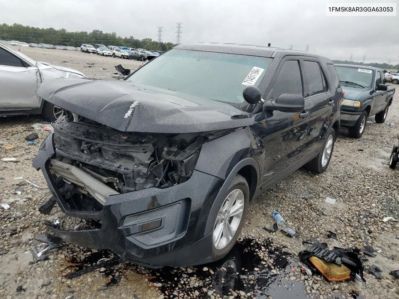 2016 Ford Explorer Police Interceptor VIN: 1FM5K8AR3GGA63053 Lot: 71451194