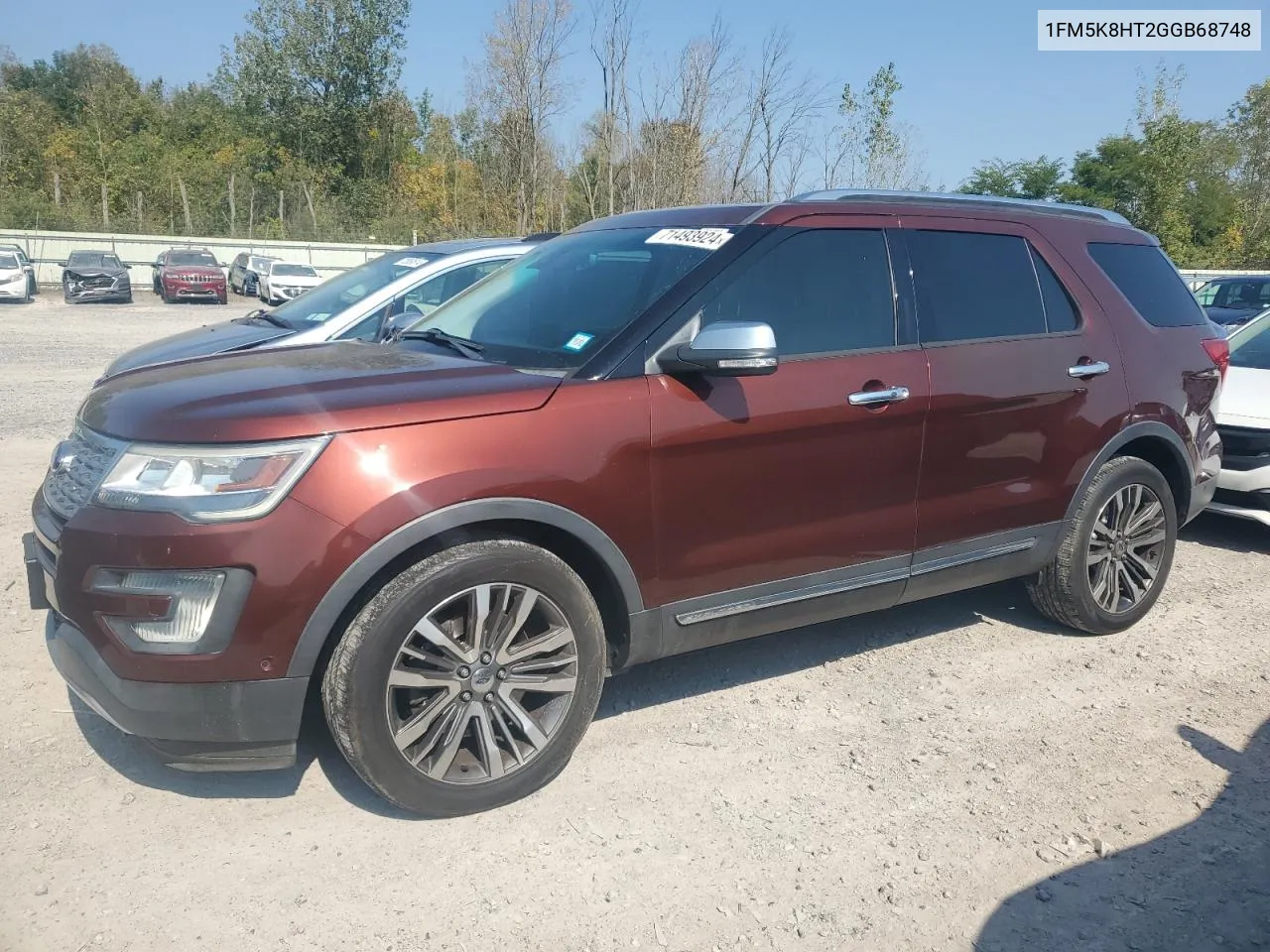 1FM5K8HT2GGB68748 2016 Ford Explorer Platinum