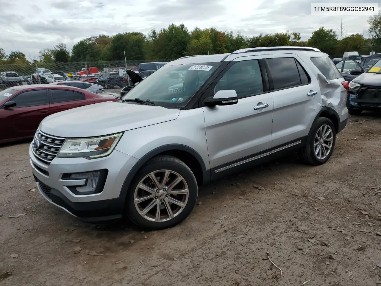 1FM5K8F89GGC82941 2016 Ford Explorer Limited