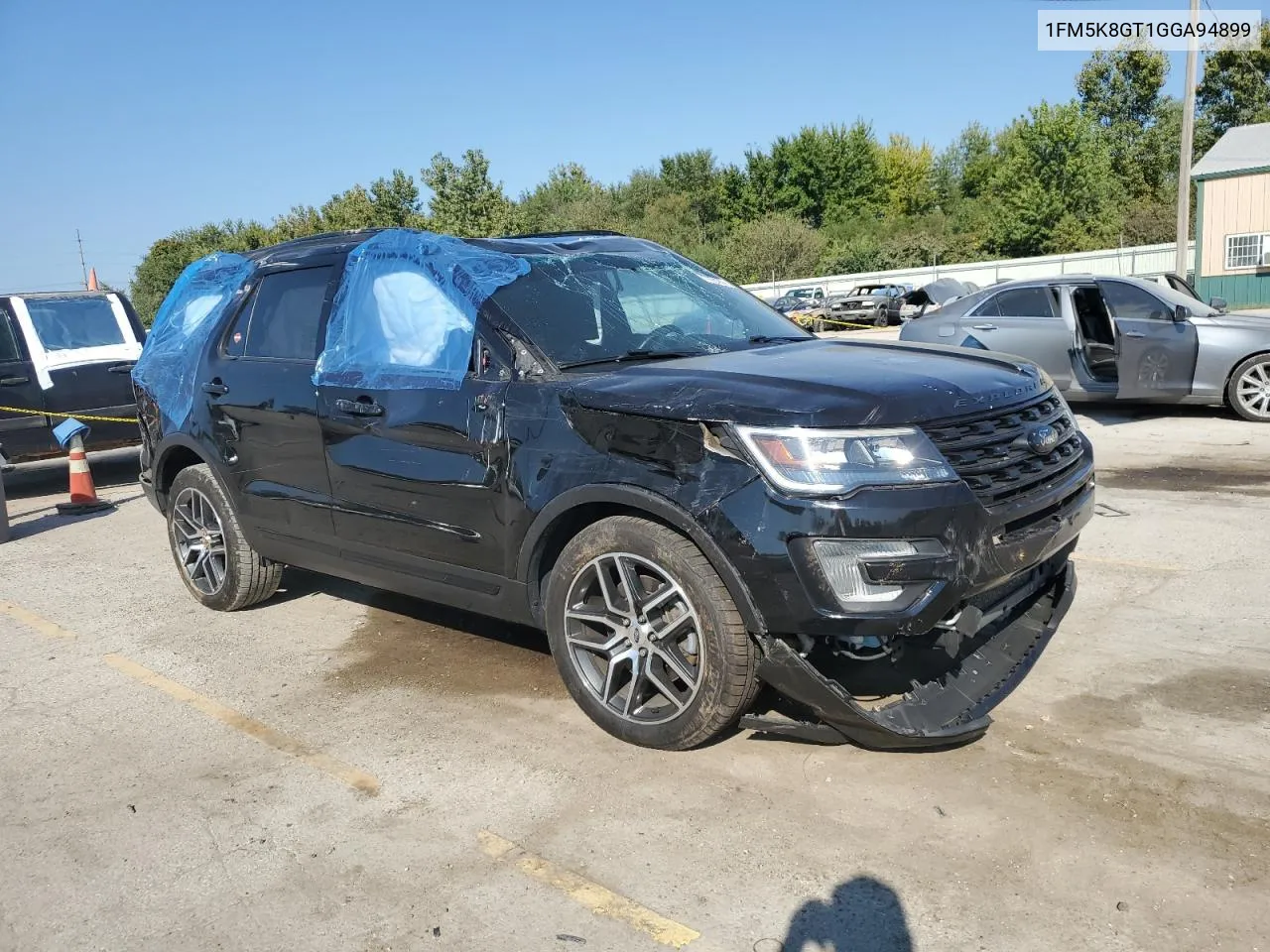 2016 Ford Explorer Sport VIN: 1FM5K8GT1GGA94899 Lot: 71786254