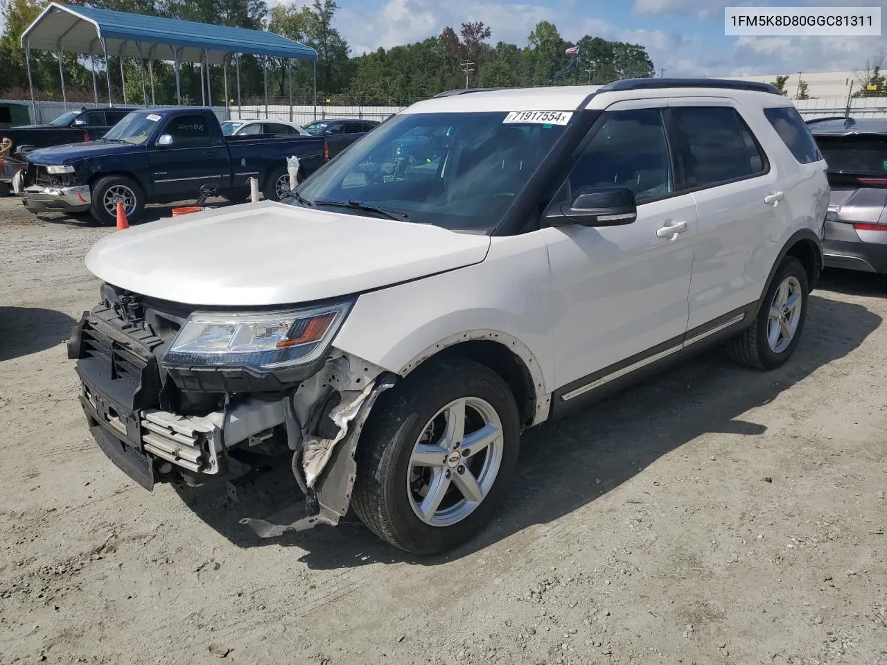 2016 Ford Explorer Xlt VIN: 1FM5K8D80GGC81311 Lot: 71917554