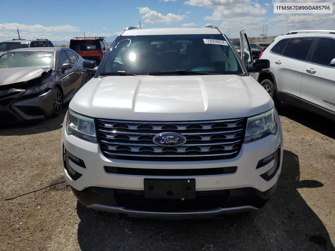 1FM5K7D89GGA85796 2016 Ford Explorer Xlt