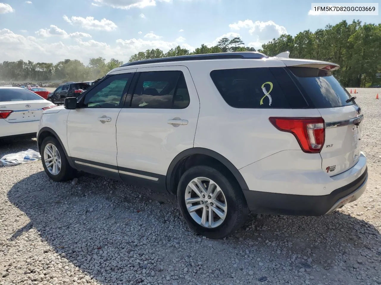 2016 Ford Explorer Xlt VIN: 1FM5K7D82GGC03669 Lot: 72043794