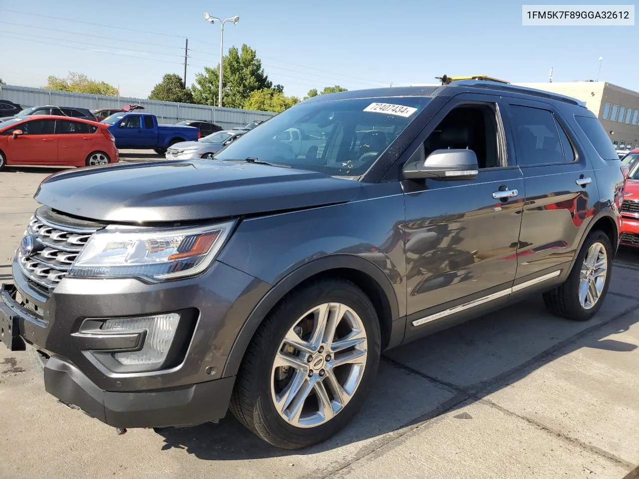 2016 Ford Explorer Limited VIN: 1FM5K7F89GGA32612 Lot: 72407434