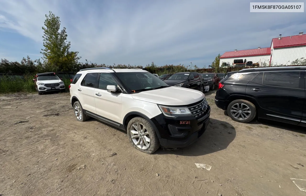 1FM5K8F87GGA05107 2016 Ford Explorer Limited