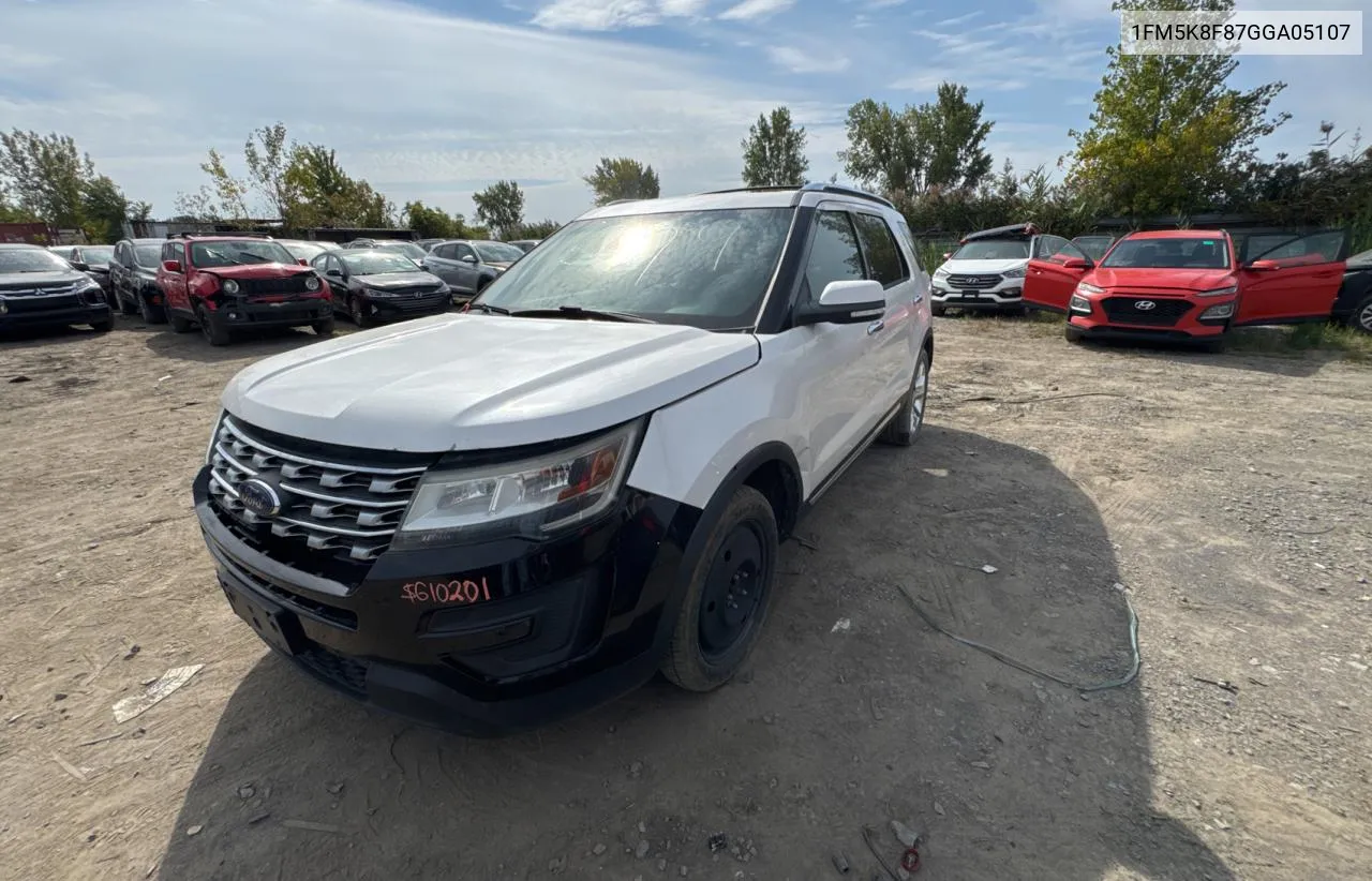 2016 Ford Explorer Limited VIN: 1FM5K8F87GGA05107 Lot: 72544054