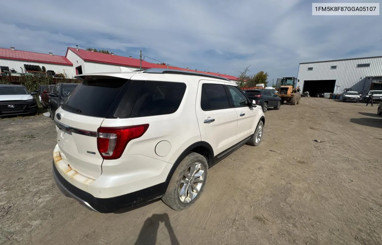 1FM5K8F87GGA05107 2016 Ford Explorer Limited