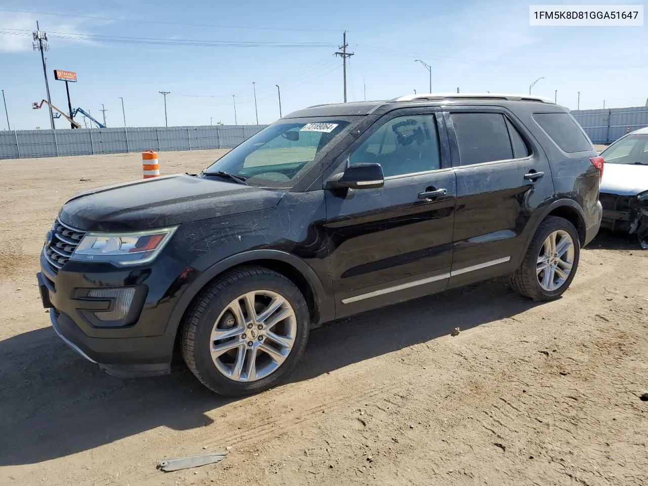 2016 Ford Explorer Xlt VIN: 1FM5K8D81GGA51647 Lot: 73189064