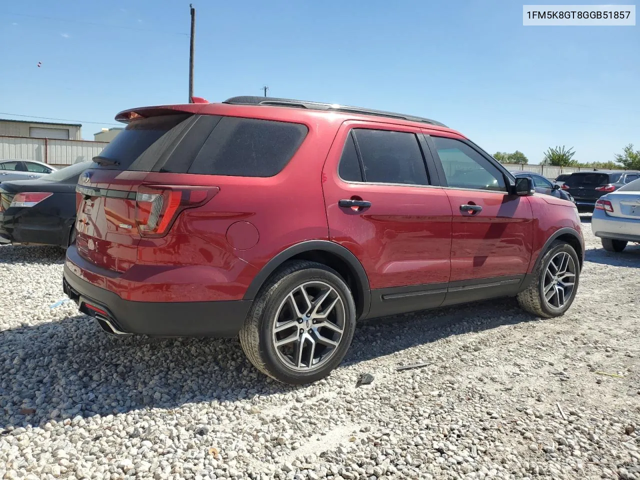 2016 Ford Explorer Sport VIN: 1FM5K8GT8GGB51857 Lot: 73507694