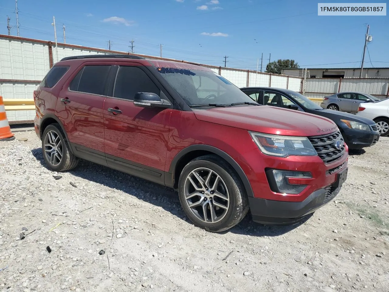 2016 Ford Explorer Sport VIN: 1FM5K8GT8GGB51857 Lot: 73507694