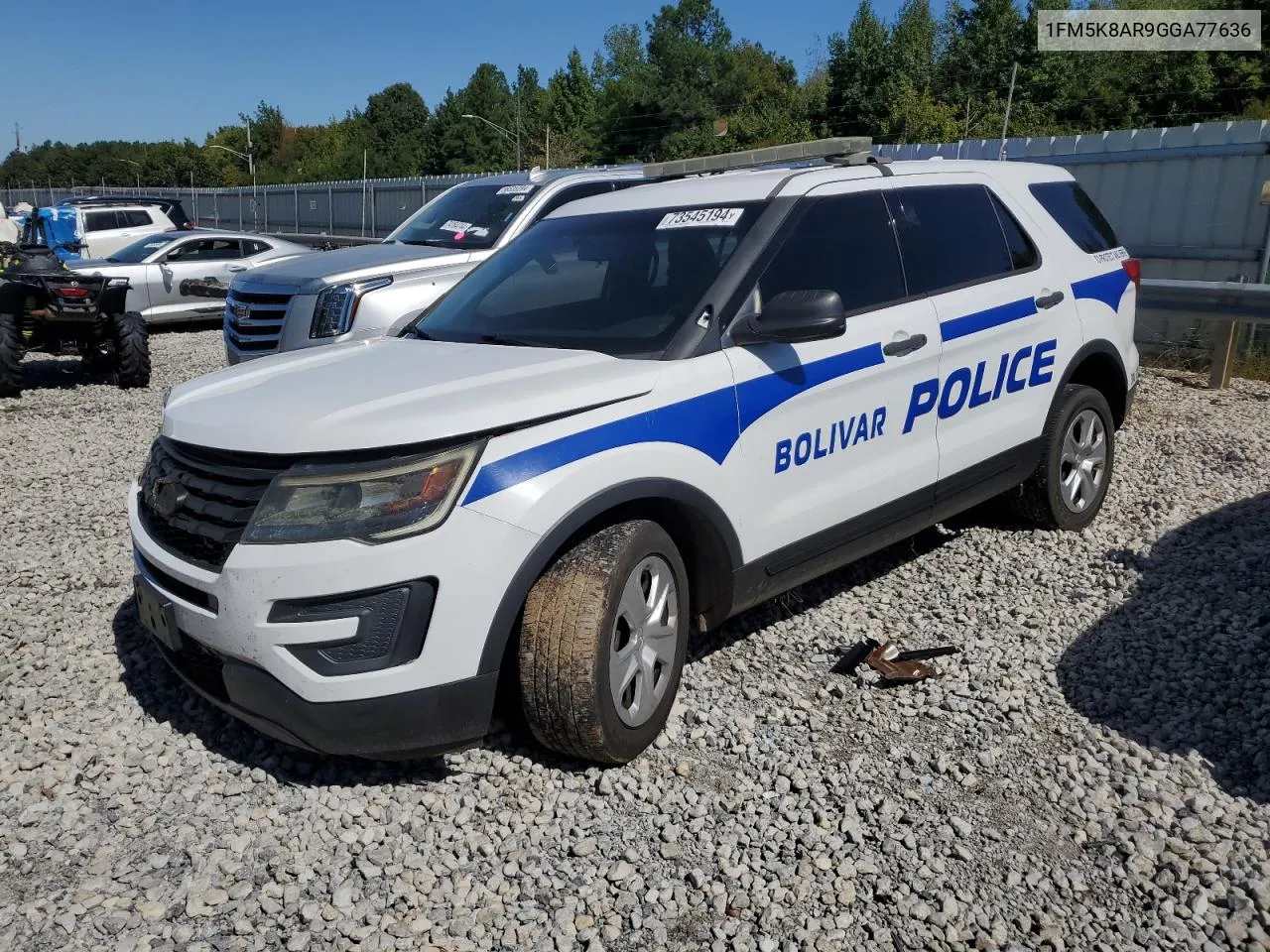 2016 Ford Explorer Police Interceptor VIN: 1FM5K8AR9GGA77636 Lot: 73545194