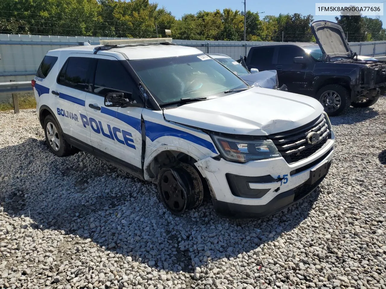 2016 Ford Explorer Police Interceptor VIN: 1FM5K8AR9GGA77636 Lot: 73545194