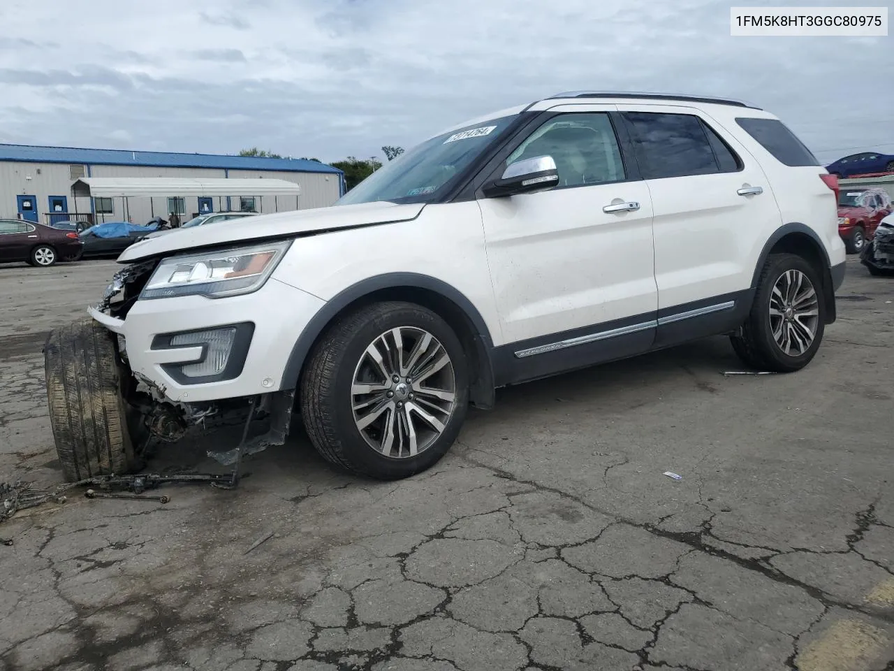 2016 Ford Explorer Platinum VIN: 1FM5K8HT3GGC80975 Lot: 73714764