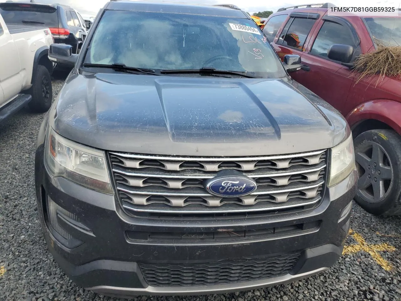 2016 Ford Explorer Xlt VIN: 1FM5K7D81GGB59325 Lot: 73880494