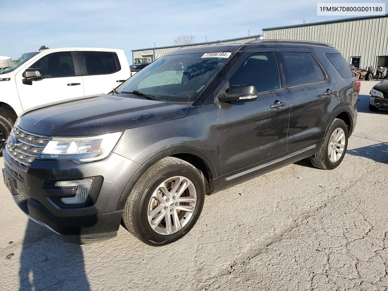 2016 Ford Explorer Xlt VIN: 1FM5K7D80GGD01180 Lot: 73956184