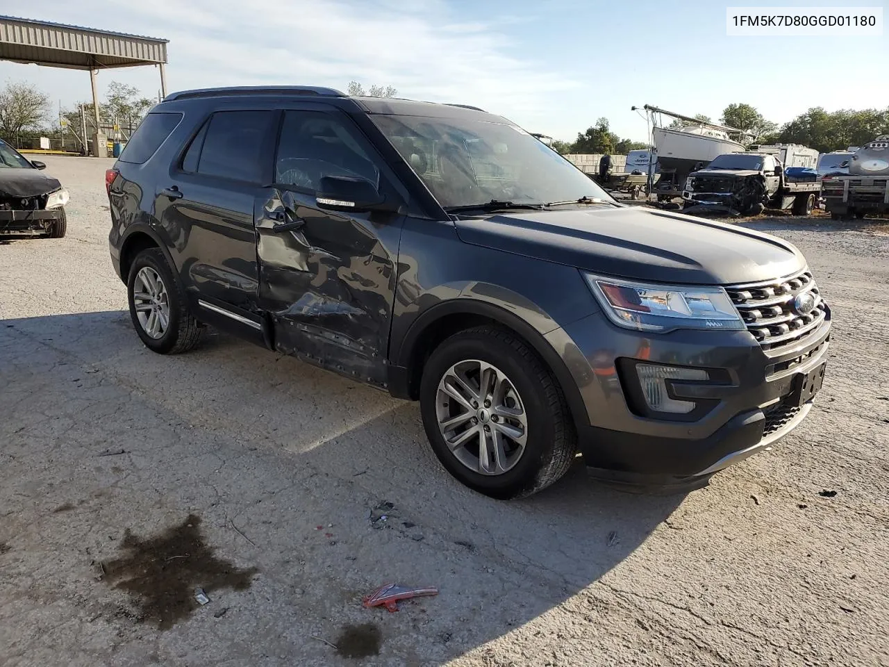 2016 Ford Explorer Xlt VIN: 1FM5K7D80GGD01180 Lot: 73956184