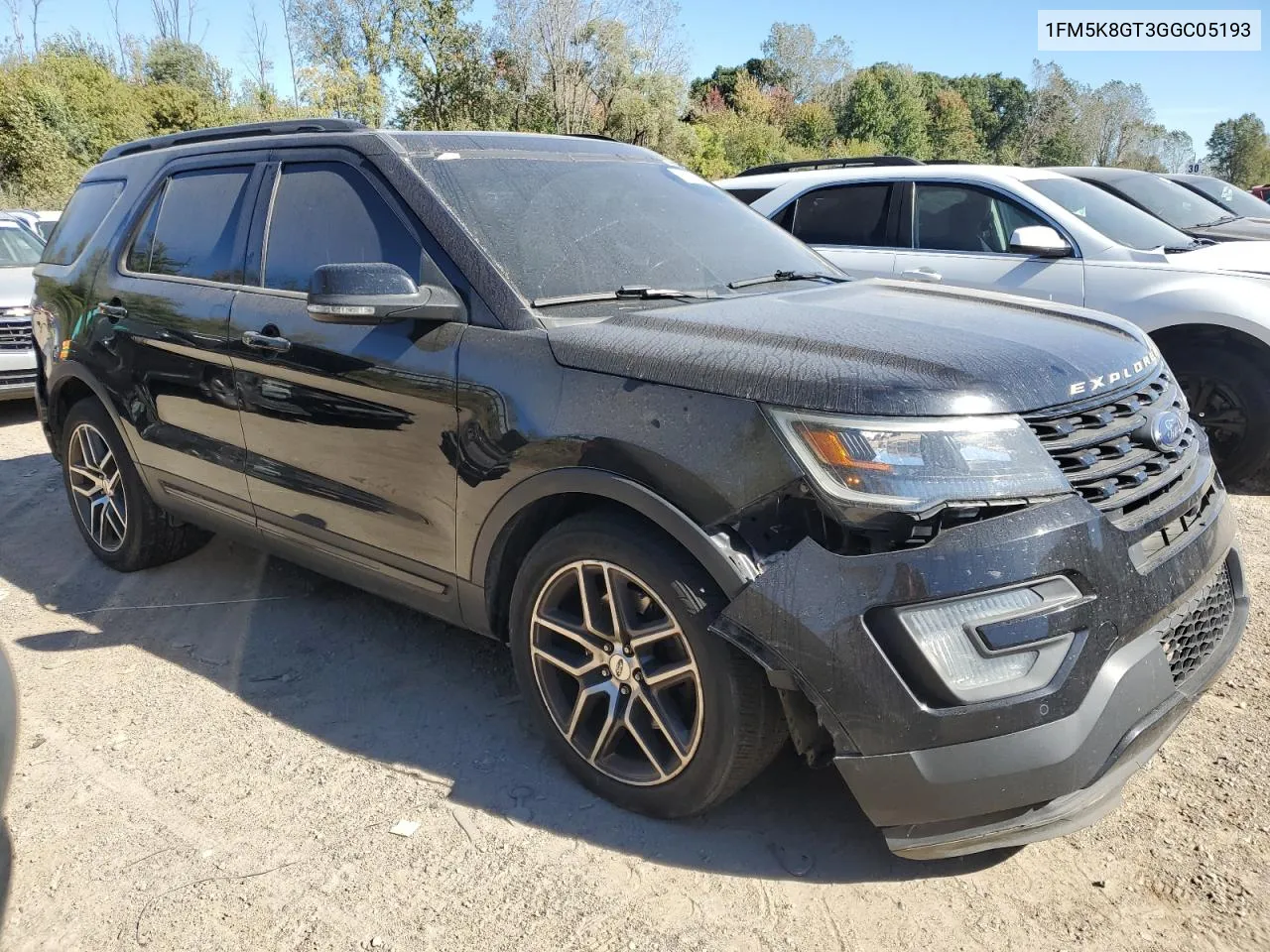 2016 Ford Explorer Sport VIN: 1FM5K8GT3GGC05193 Lot: 74062124