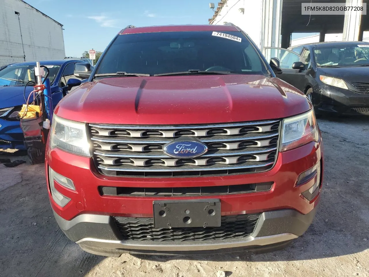 2016 Ford Explorer Xlt VIN: 1FM5K8D82GGB77208 Lot: 74194504