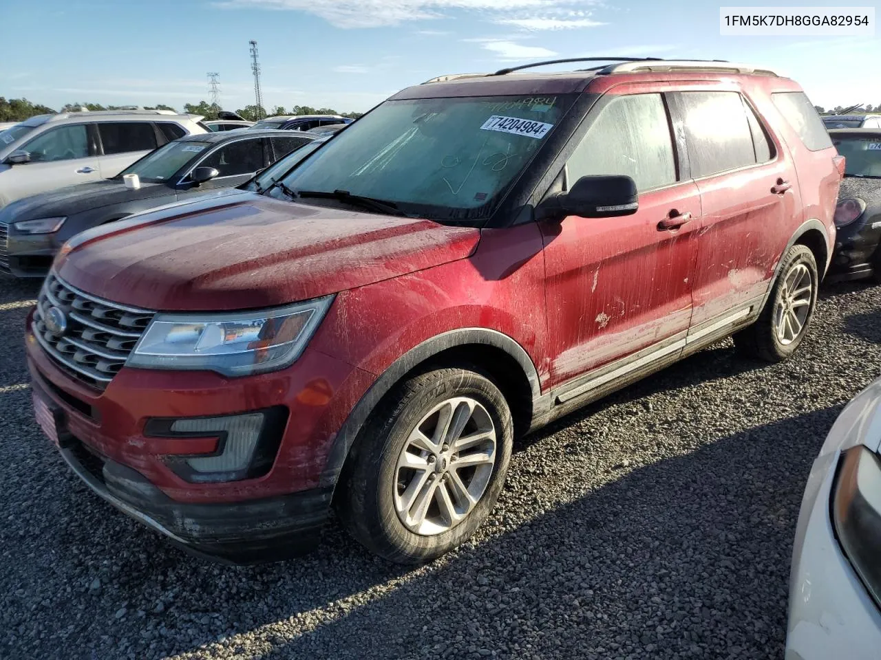 2016 Ford Explorer Xlt VIN: 1FM5K7DH8GGA82954 Lot: 74204984