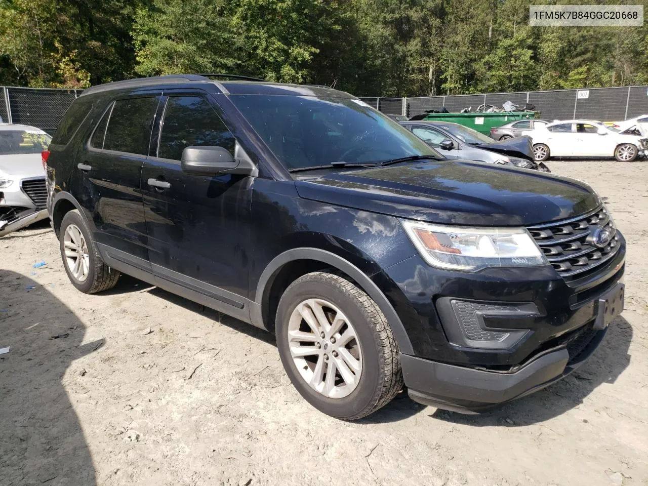 2016 Ford Explorer VIN: 1FM5K7B84GGC20668 Lot: 74221354