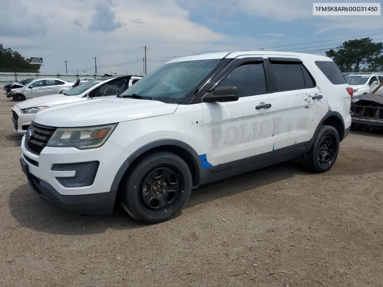 1FM5K8AR6GGD31450 2016 Ford Explorer Police Interceptor