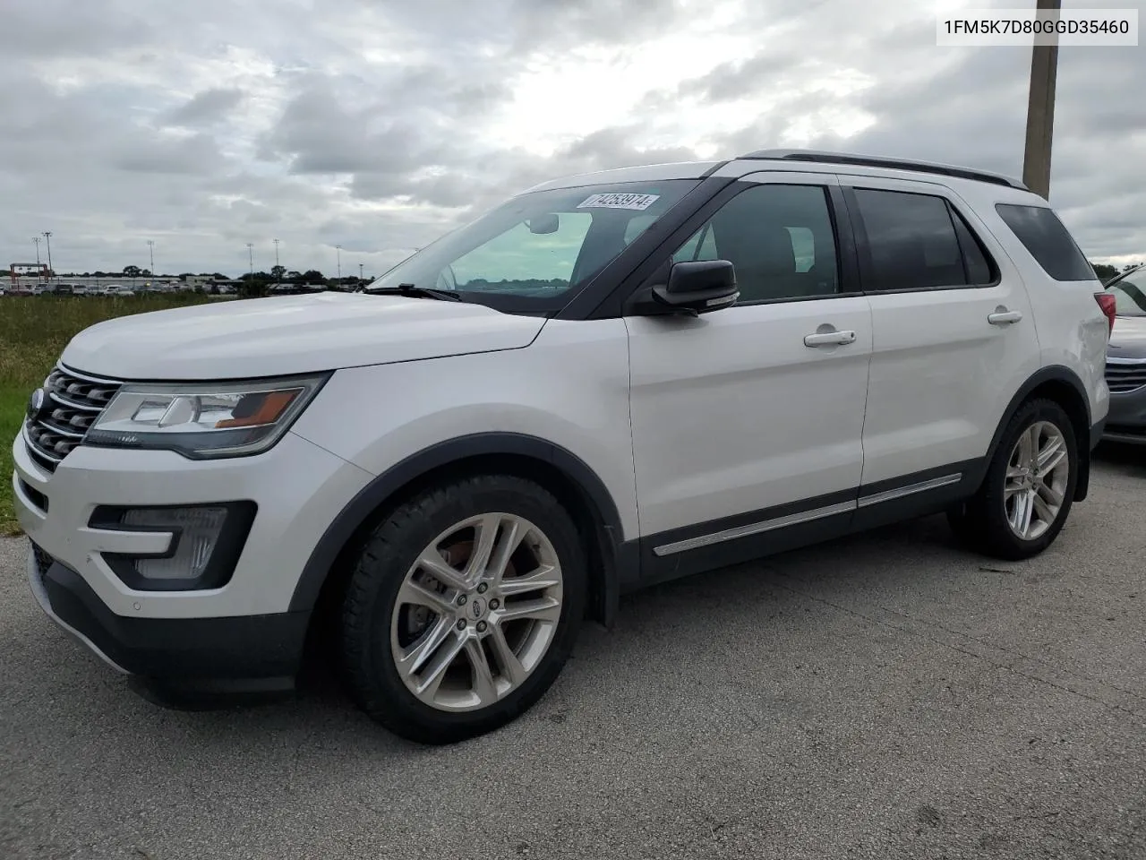 2016 Ford Explorer Xlt VIN: 1FM5K7D80GGD35460 Lot: 74253974