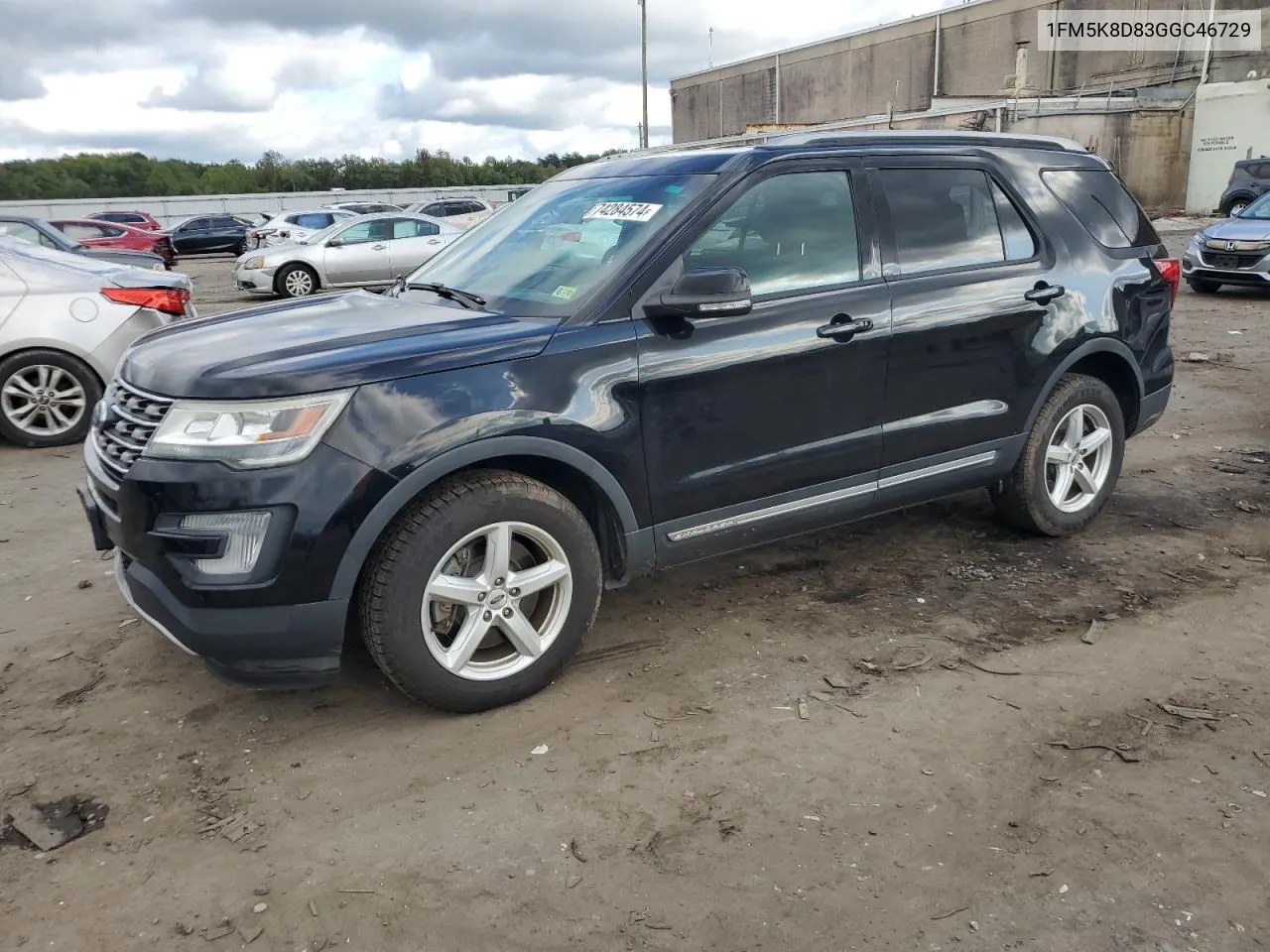 2016 Ford Explorer Xlt VIN: 1FM5K8D83GGC46729 Lot: 74284574