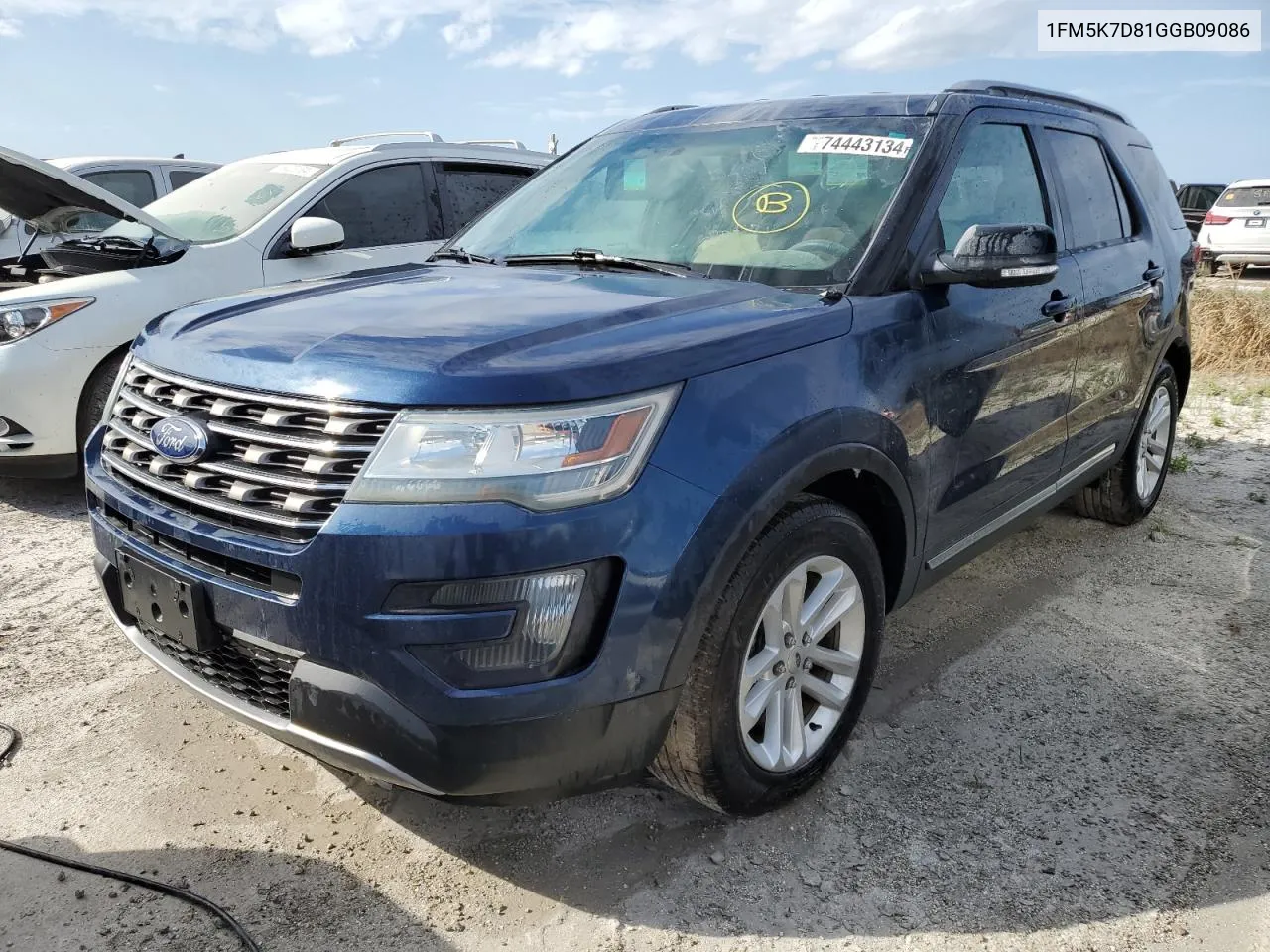 2016 Ford Explorer Xlt VIN: 1FM5K7D81GGB09086 Lot: 74443134