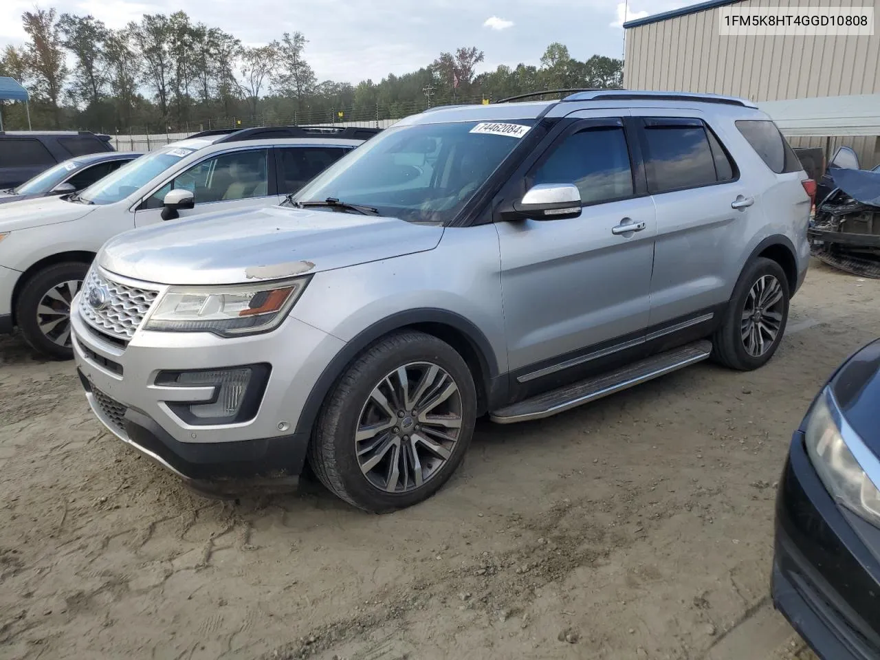 2016 Ford Explorer Platinum VIN: 1FM5K8HT4GGD10808 Lot: 74462084