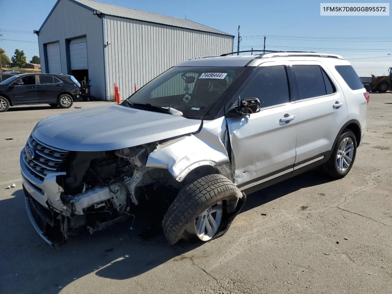 2016 Ford Explorer Xlt VIN: 1FM5K7D80GGB95572 Lot: 74496444