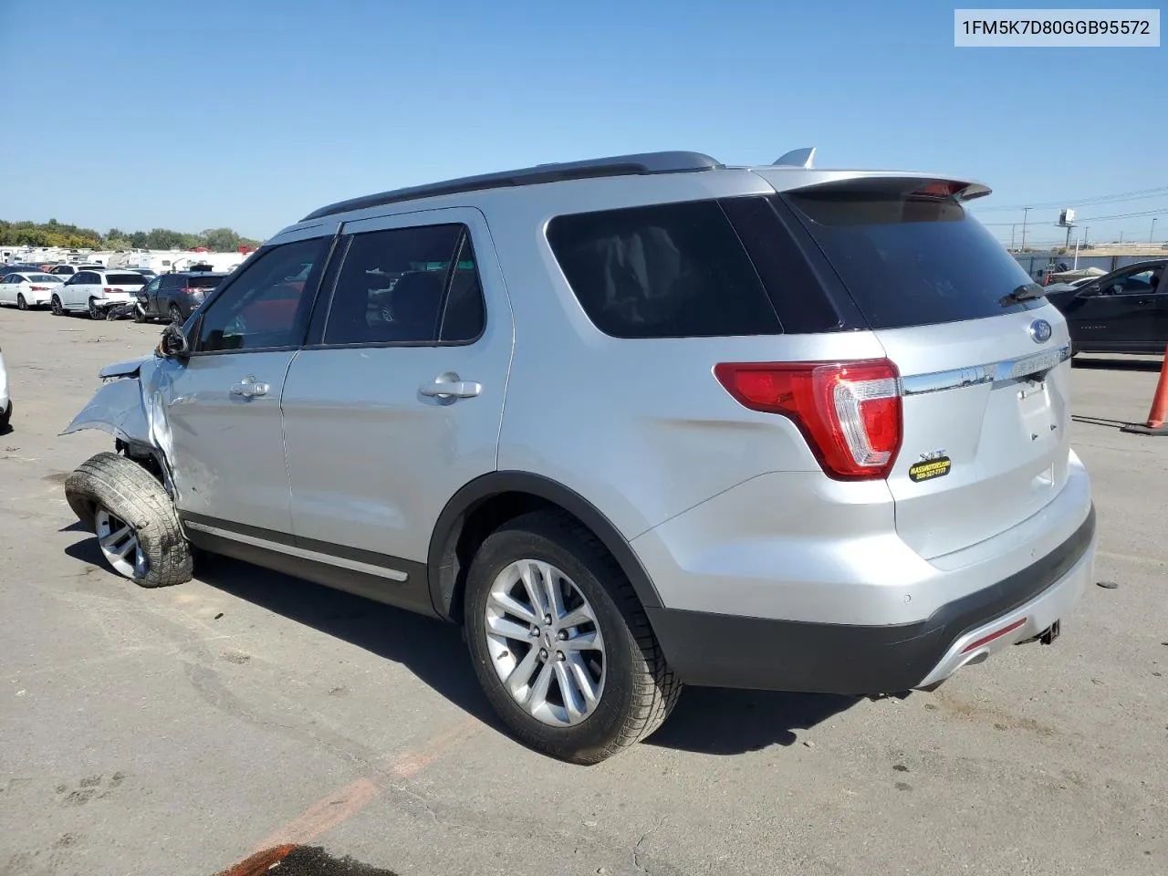 2016 Ford Explorer Xlt VIN: 1FM5K7D80GGB95572 Lot: 74496444