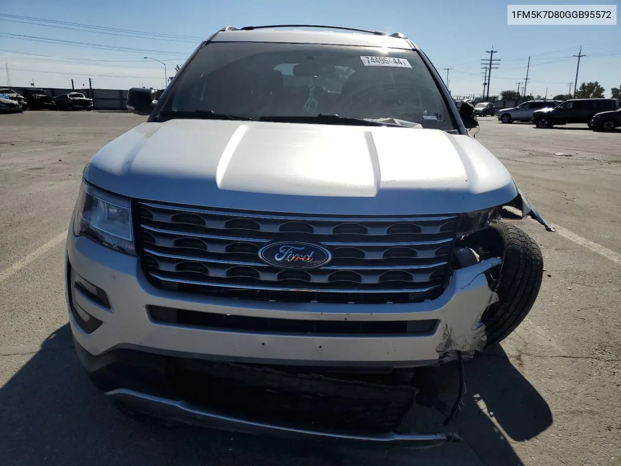 2016 Ford Explorer Xlt VIN: 1FM5K7D80GGB95572 Lot: 74496444