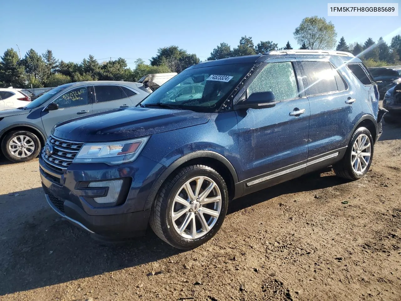 2016 Ford Explorer Limited VIN: 1FM5K7FH8GGB85689 Lot: 74523324