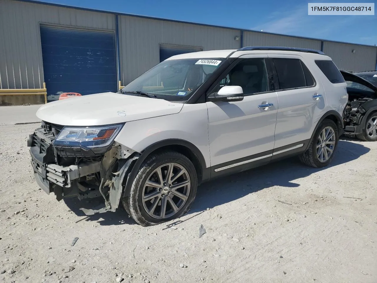 2016 Ford Explorer Limited VIN: 1FM5K7F81GGC48714 Lot: 74526844