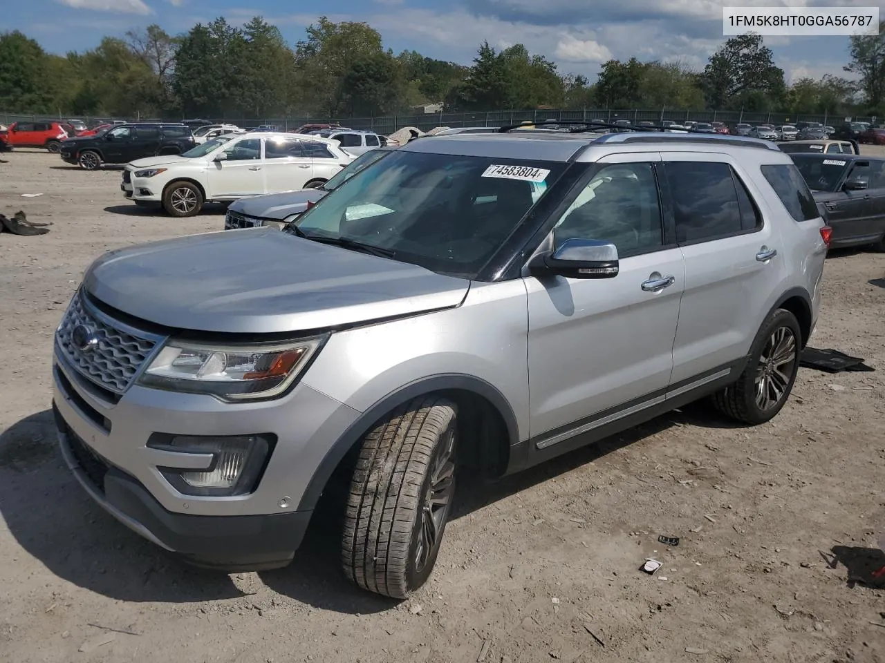 2016 Ford Explorer Platinum VIN: 1FM5K8HT0GGA56787 Lot: 74583804