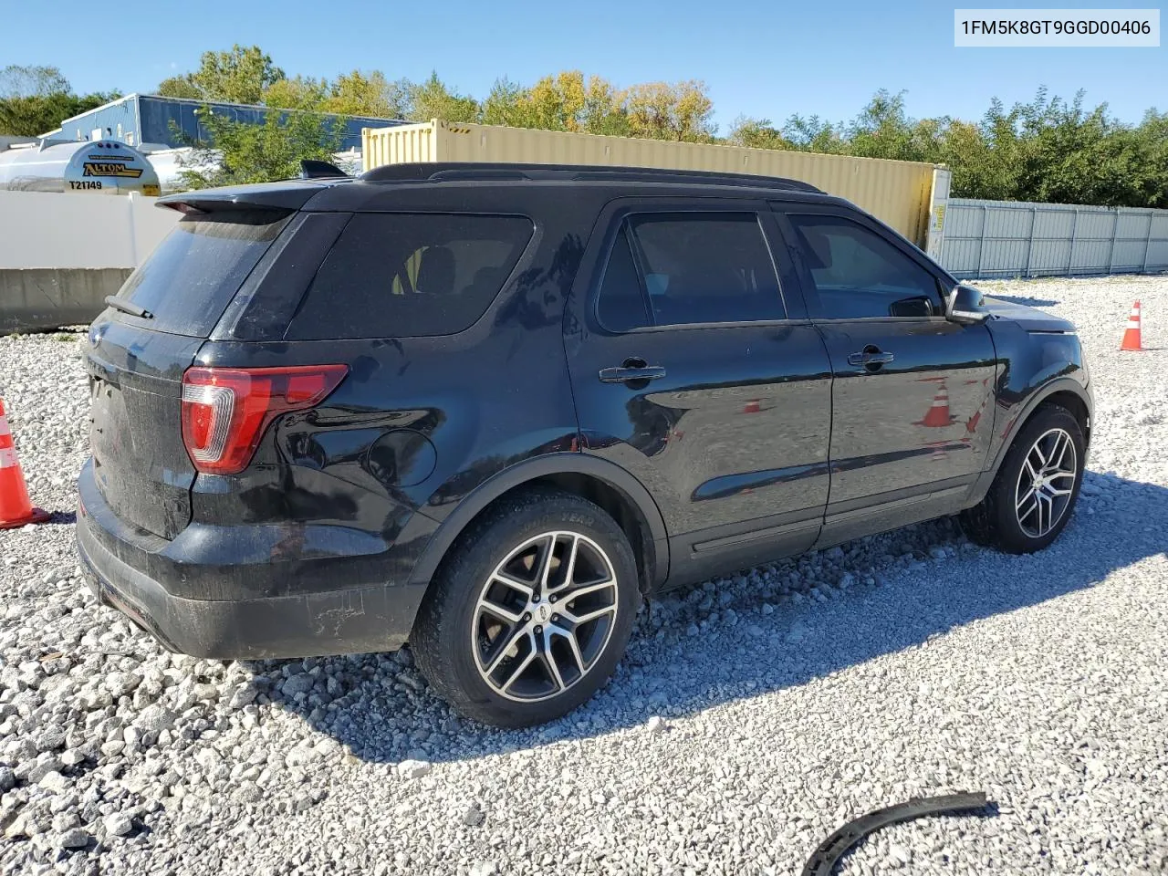 2016 Ford Explorer Sport VIN: 1FM5K8GT9GGD00406 Lot: 74936694