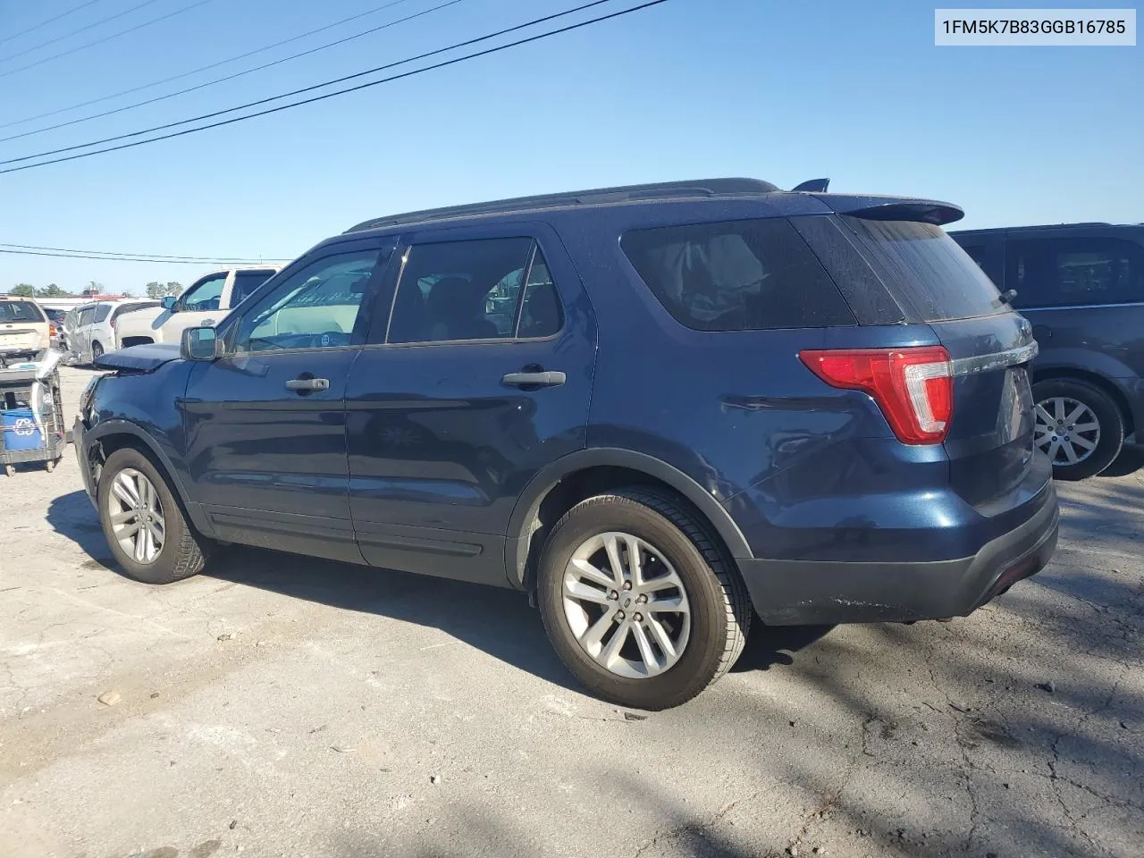 2016 Ford Explorer VIN: 1FM5K7B83GGB16785 Lot: 74939764