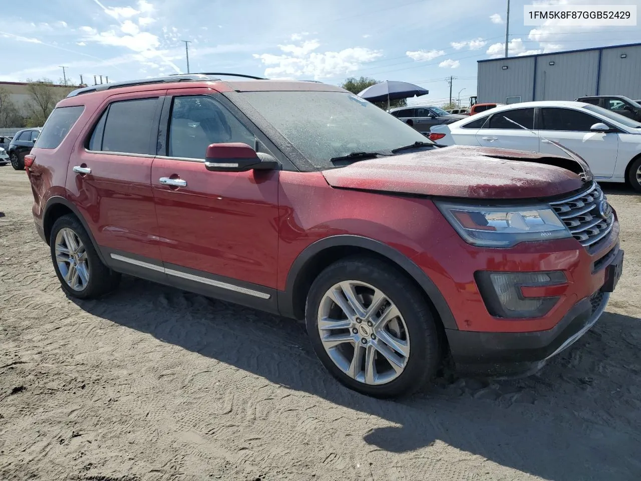 2016 Ford Explorer Limited VIN: 1FM5K8F87GGB52429 Lot: 75013704