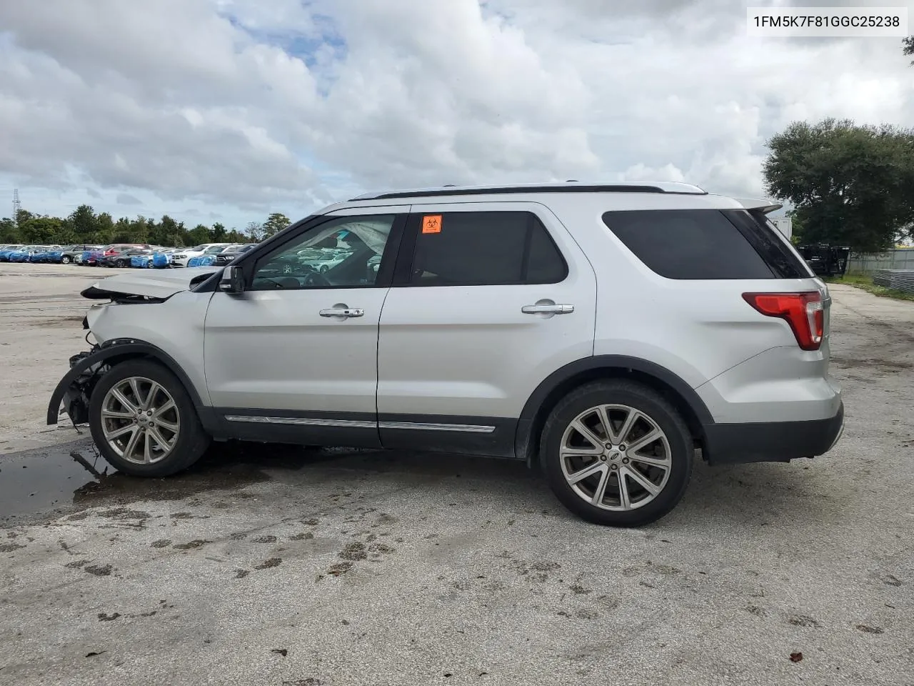 2016 Ford Explorer Limited VIN: 1FM5K7F81GGC25238 Lot: 75064894