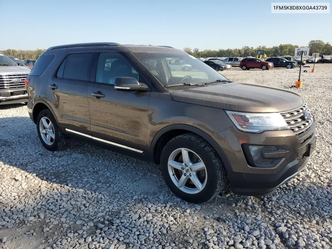 2016 Ford Explorer Xlt VIN: 1FM5K8D8XGGA43739 Lot: 75194774