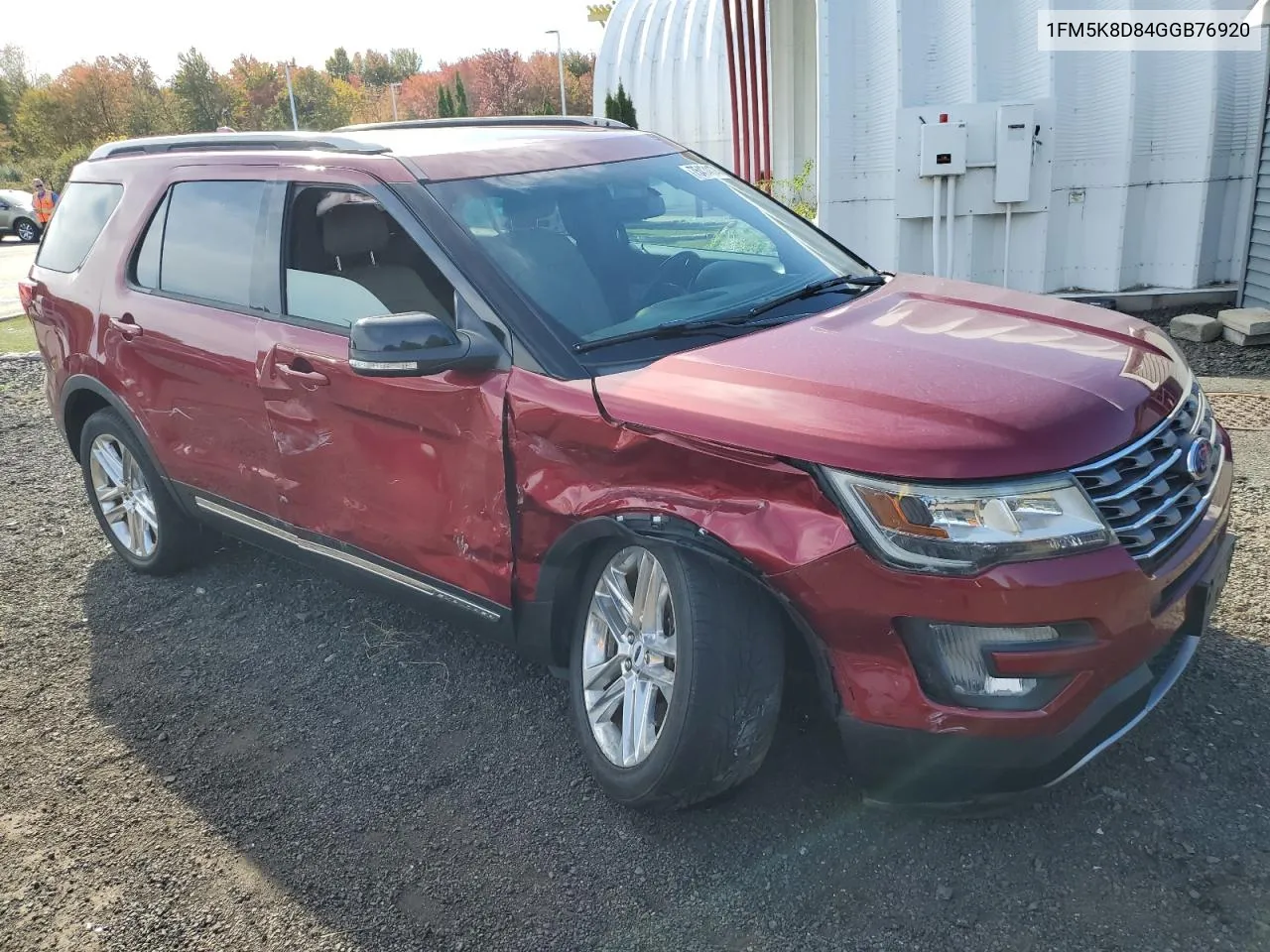 1FM5K8D84GGB76920 2016 Ford Explorer Xlt