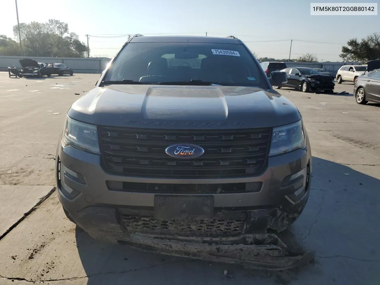 1FM5K8GT2GGB80142 2016 Ford Explorer Sport