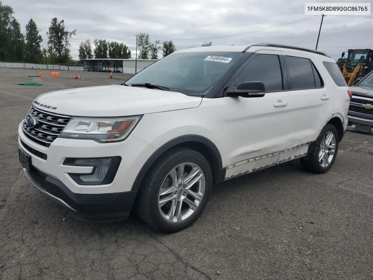 2016 Ford Explorer Xlt VIN: 1FM5K8D89GGC86765 Lot: 75490464