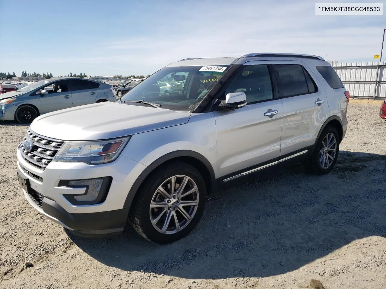 1FM5K7F88GGC48533 2016 Ford Explorer Limited