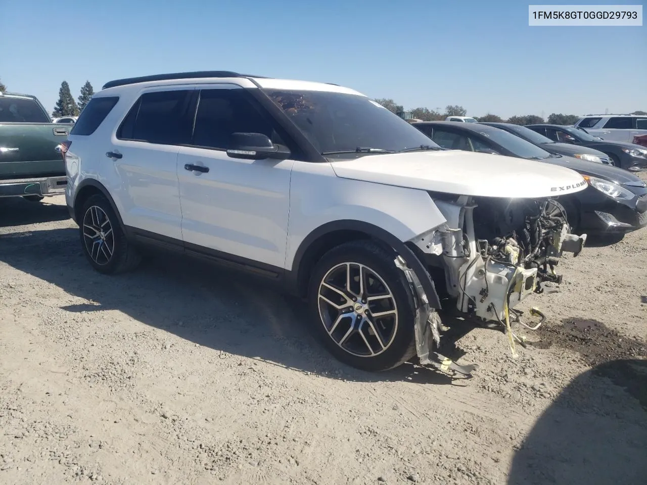 2016 Ford Explorer Sport VIN: 1FM5K8GT0GGD29793 Lot: 75561874