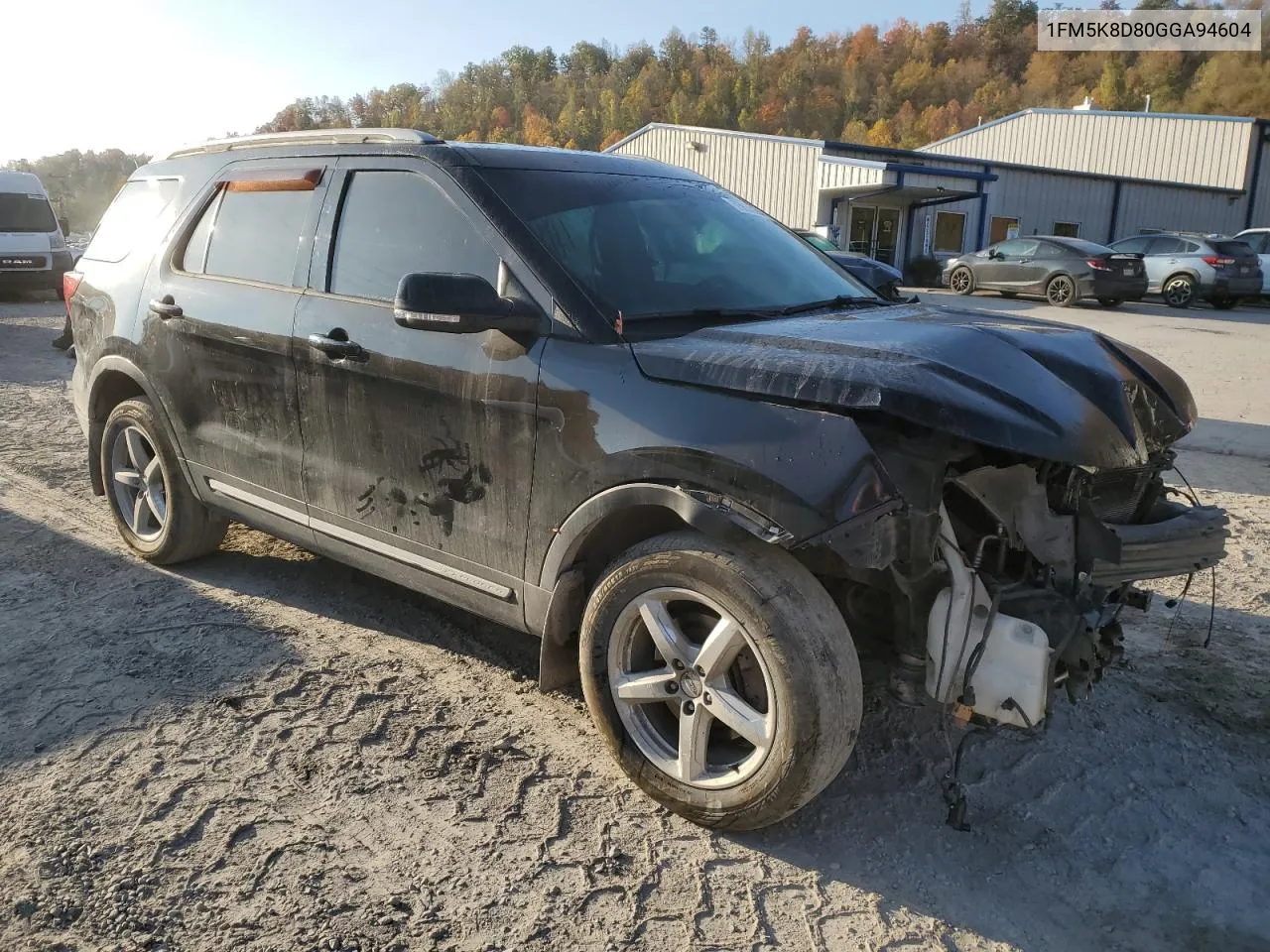 2016 Ford Explorer Xlt VIN: 1FM5K8D80GGA94604 Lot: 75635904