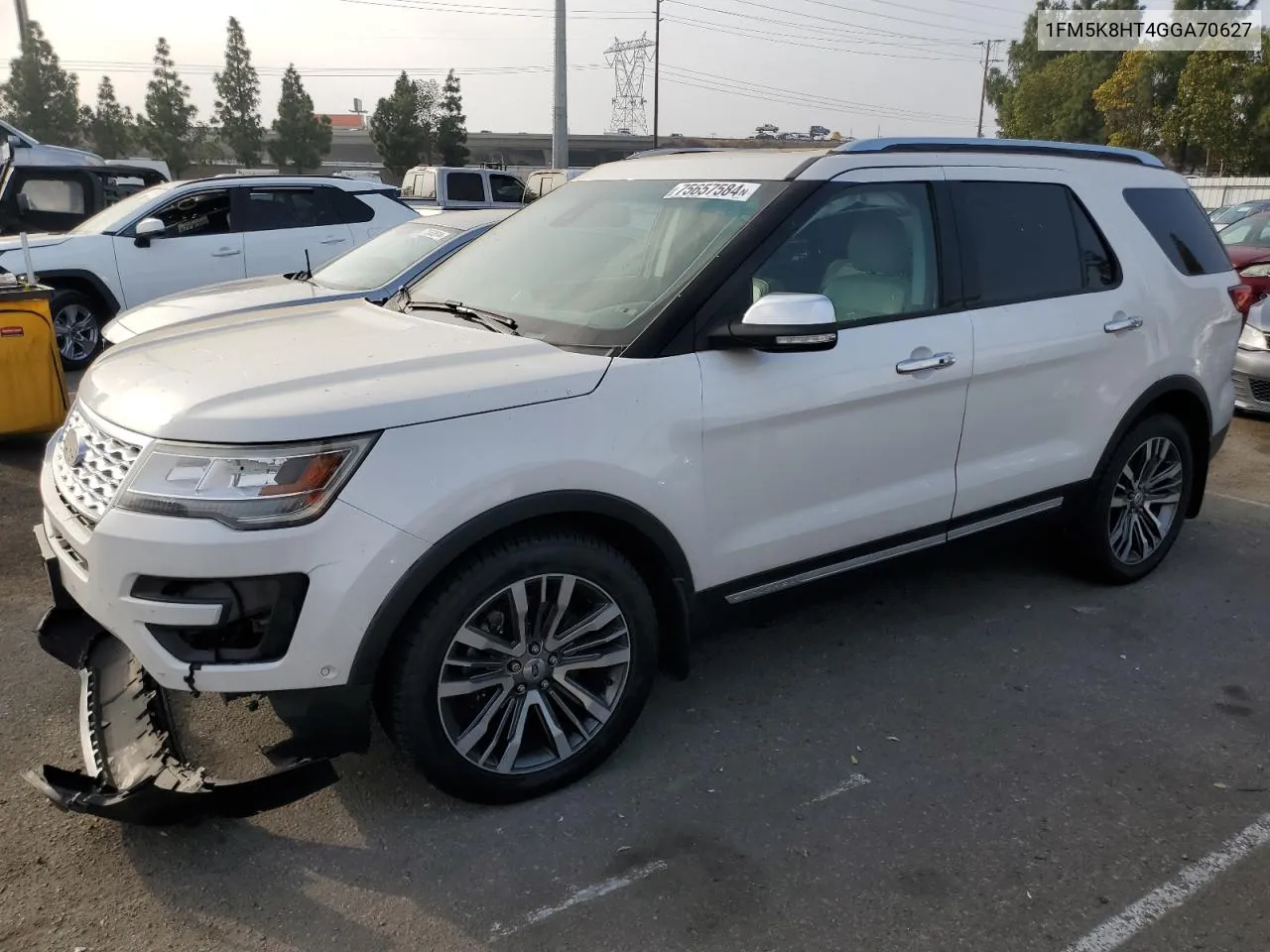 2016 Ford Explorer Platinum VIN: 1FM5K8HT4GGA70627 Lot: 75657584